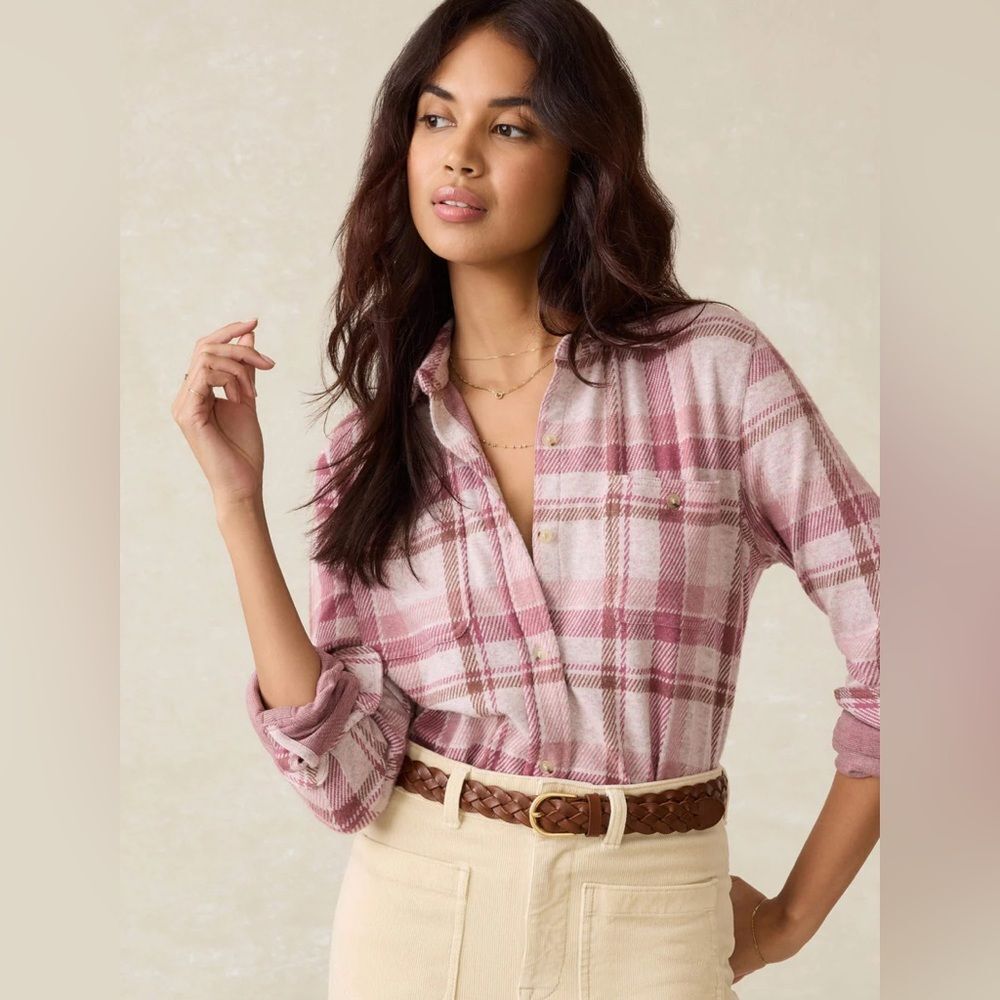NWOT Faherty Plaid Button-Down Shirt